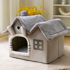 Foldable Dog-Cat House Kennel Bed Mat – Warm Bed