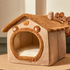 Foldable Dog-Cat House Kennel Bed Mat – Warm Bed