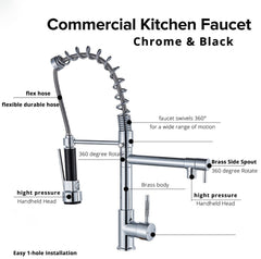 Rozin 3-in-1 Kitchen Faucet – Multi-Functional Durable