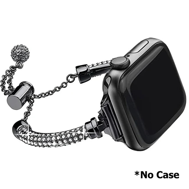 Elegant Rhinestone Bracelet and Case for Apple Watch